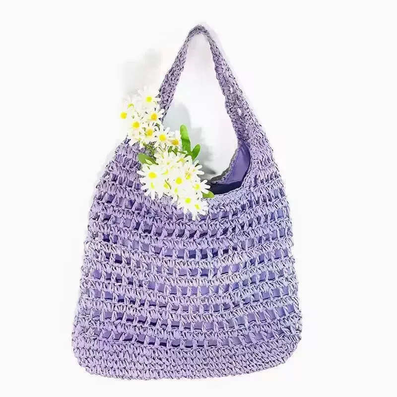 Hollow Woven Straw Tote Bag On - مراجعة Tote Bag Beach وسعره