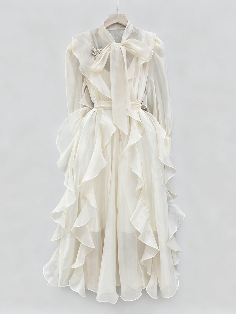 TWOTWINSTYLE Solid Spliced Ruf - مراجعة Linen Dress Wrap وسعره