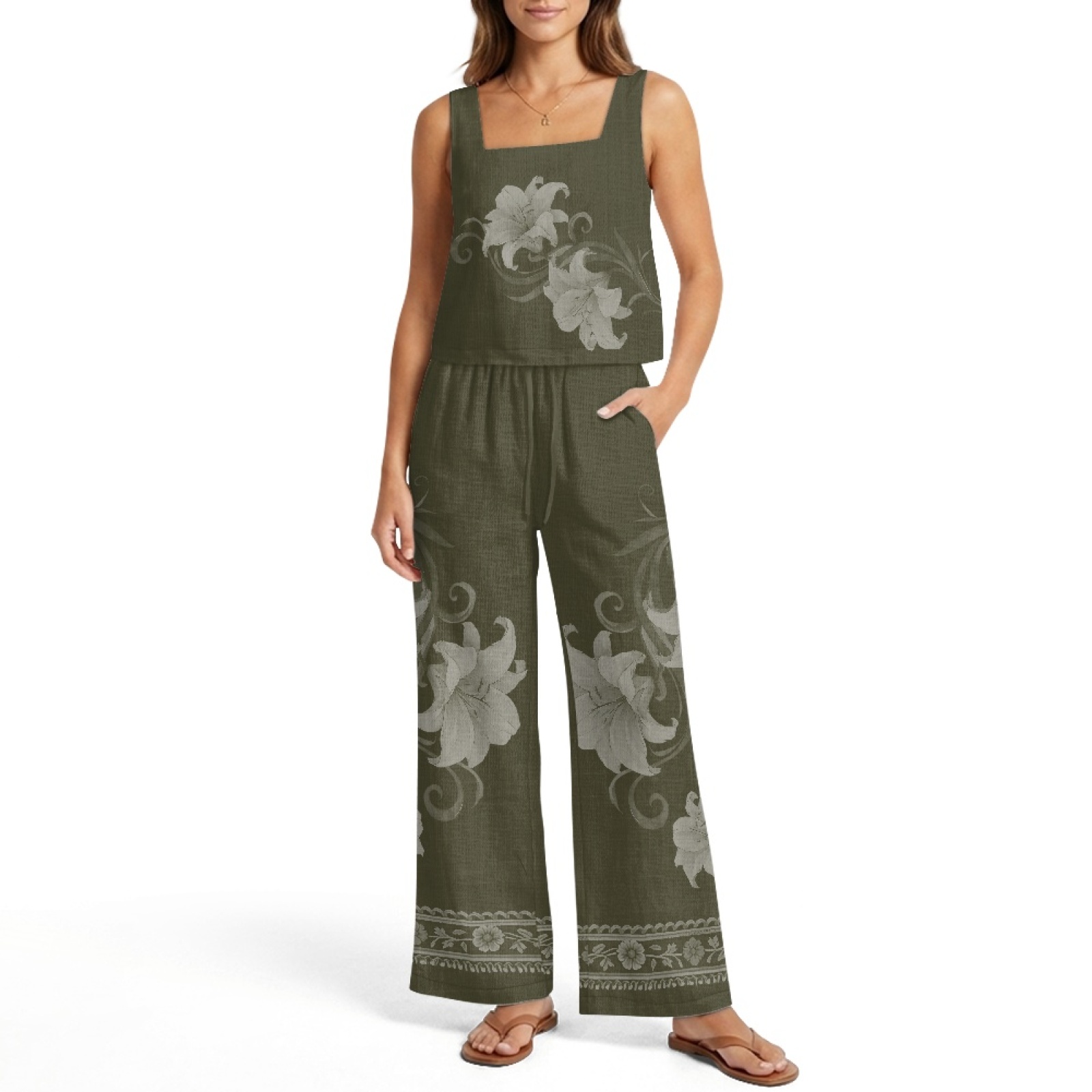 INSTANTARTS Women’s Linen Vest - مراجعة Linen Pant Wide وسعره