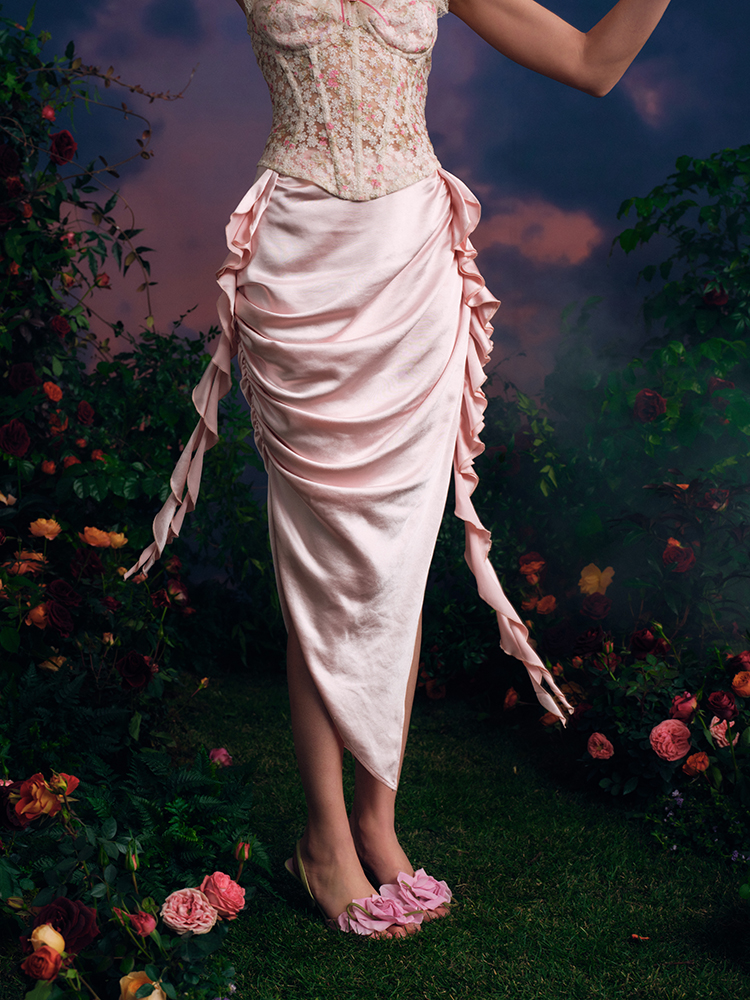 LaceMade Orginal Design Fairyt - مراجعة Midi Skirt Floral وسعره