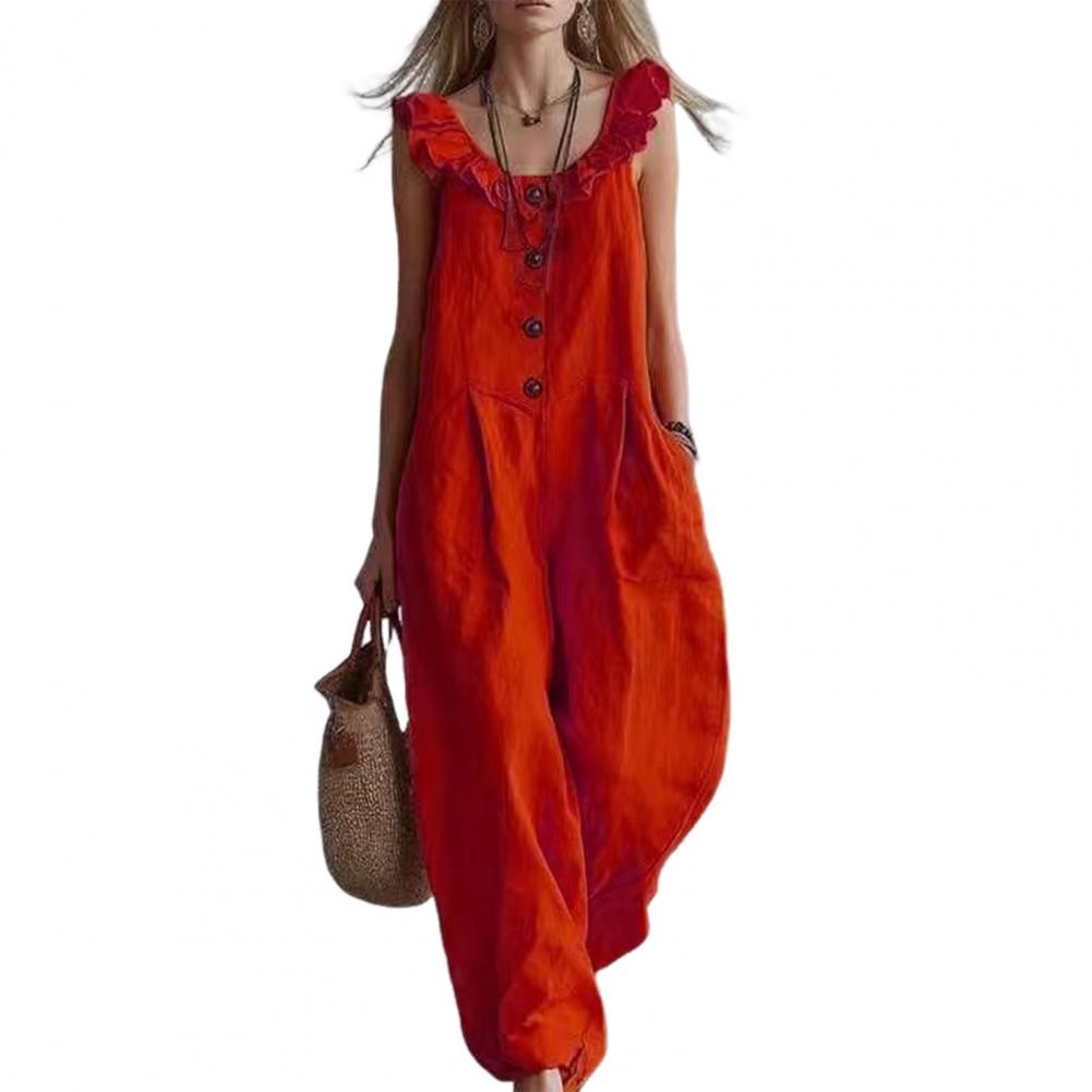 Relaxed Fit Romper Women Women - مراجعة Jumpsuit Linen Relaxed وسعره