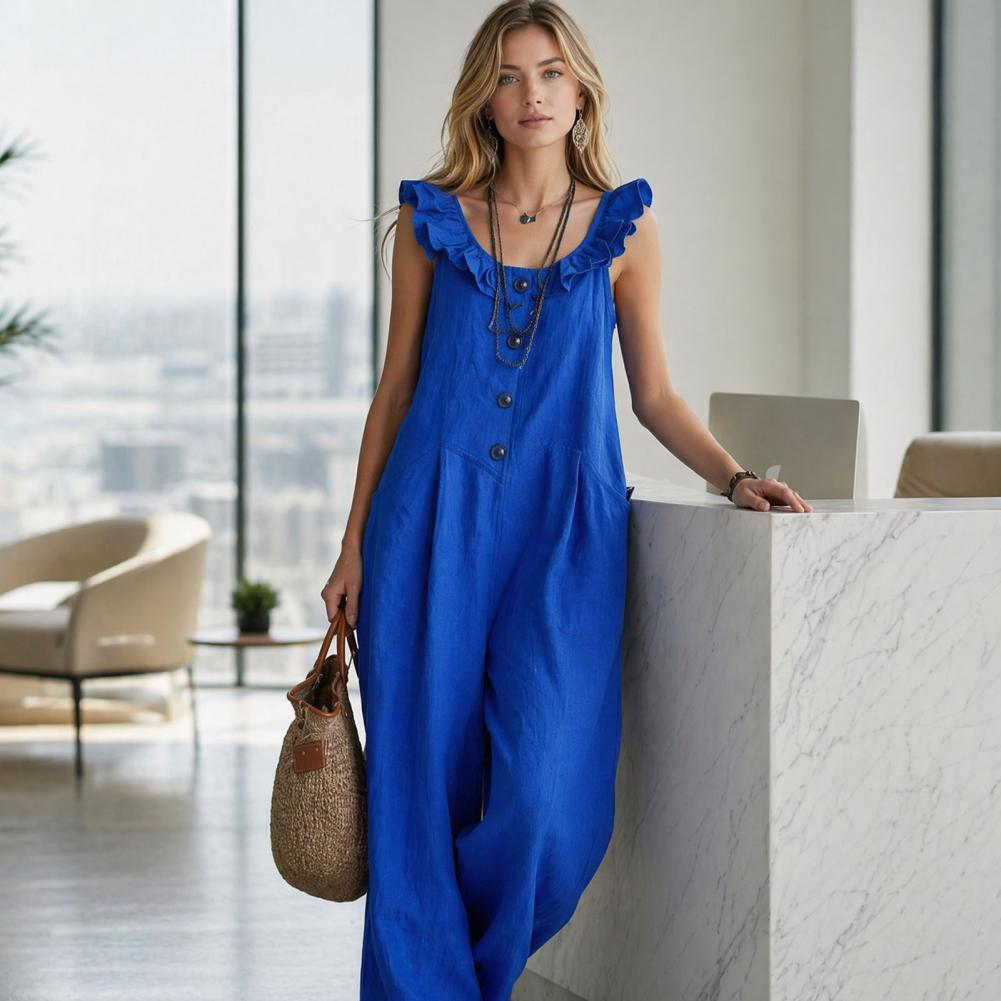 Relaxed Fit Romper Women Women - مراجعة Jumpsuit Linen Relaxed وسعره