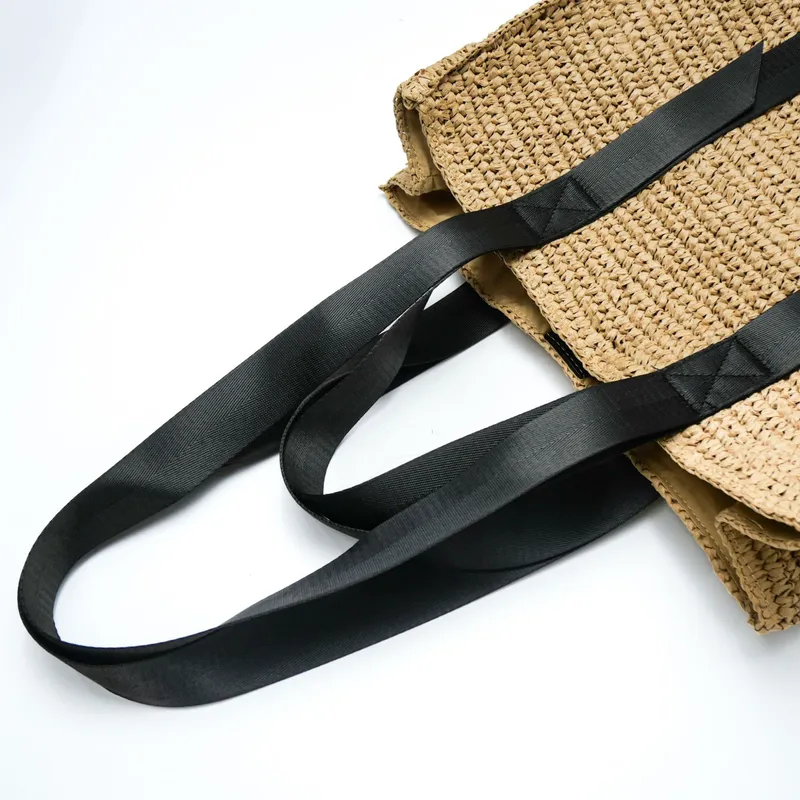 Retro hand-woven straw shoulde - مراجعة Tote Bag Beach وسعره