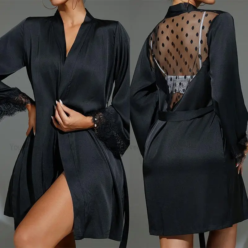 Short Kimono Black Sheer Mesh  - مراجعة Kimono Sheer Floral وسعره