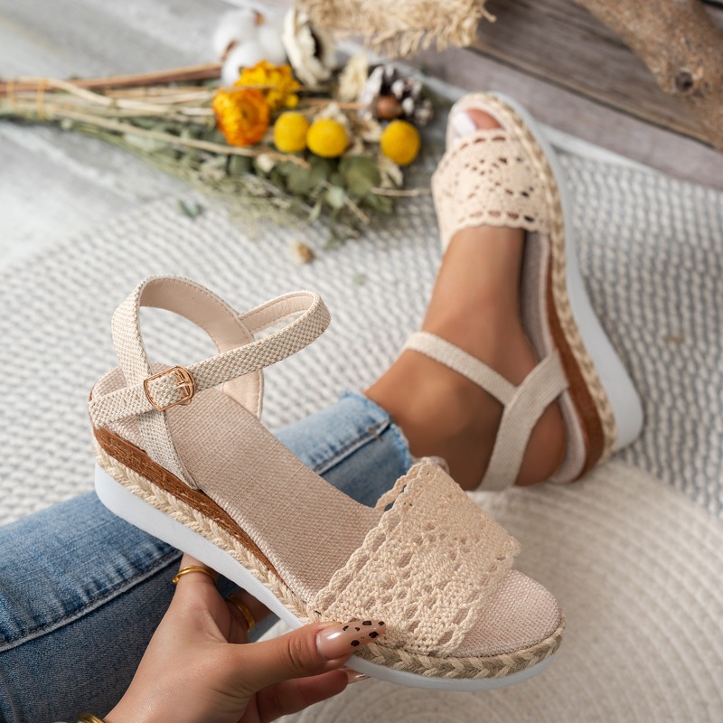 Women Lace Wedge Sandals Espad - مراجعة Wedge Espadrille Women وسعره