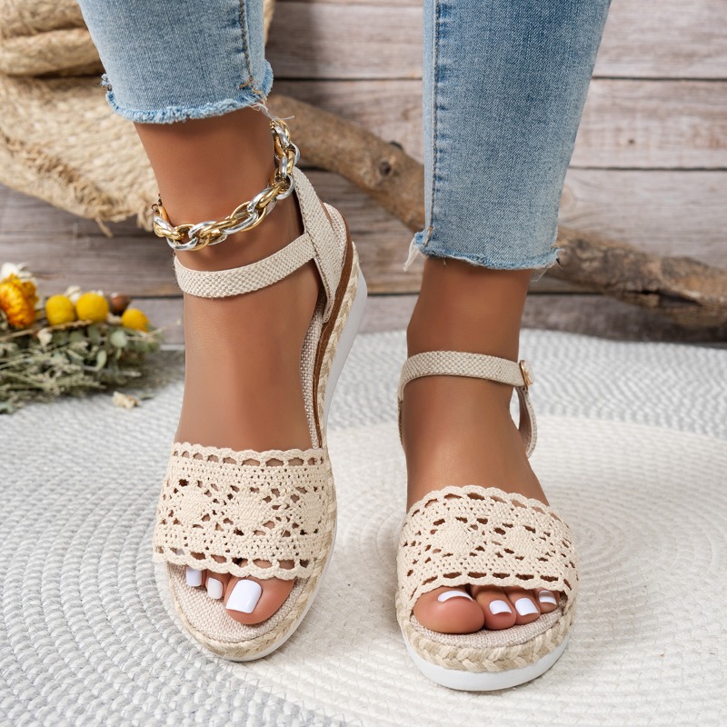 Women Lace Wedge Sandals Espad - مراجعة Wedge Espadrille Women وسعره