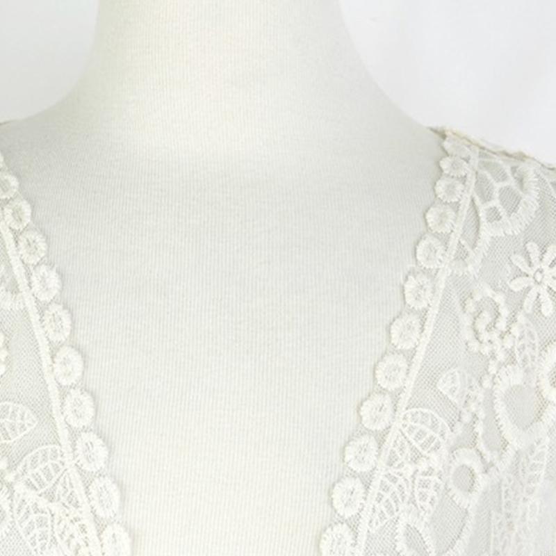 Women Lace Open Front Kimono C - مراجعة Kimono Sheer Floral وسعره