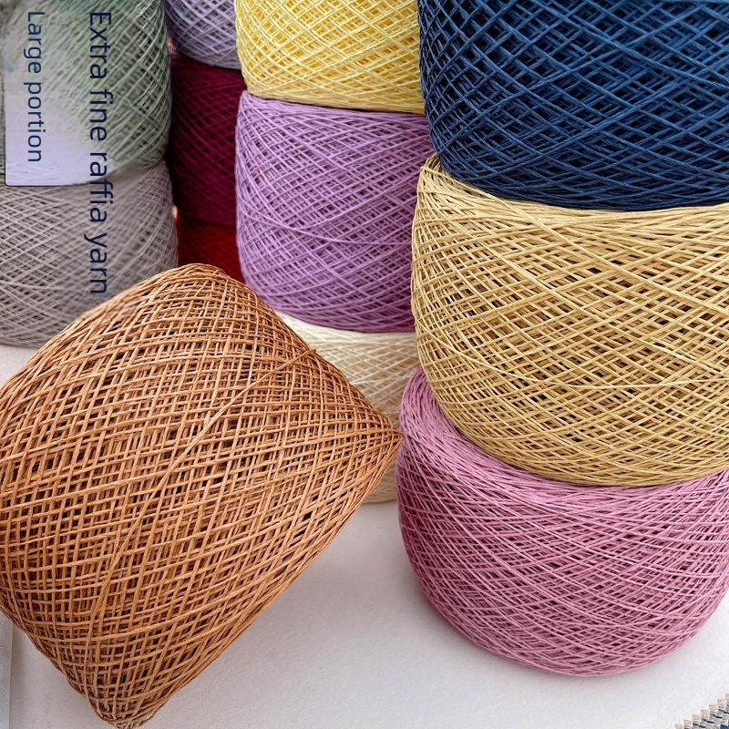 250g Thin Paper Raffia Yarn fo - مراجعة Crochet Bag Raffia وسعره