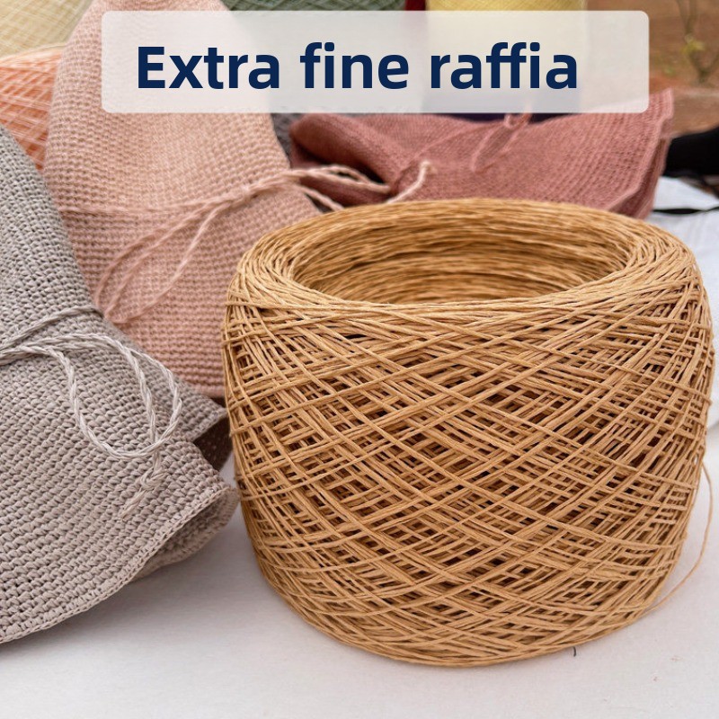 250g Thin Paper Raffia Yarn fo - مراجعة Crochet Bag Raffia وسعره