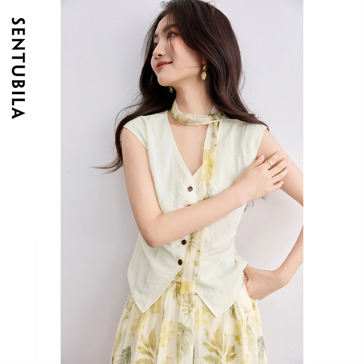 SENTUBILA Elegant Skirt Holida - مراجعة Midi Skirt Floral وسعره