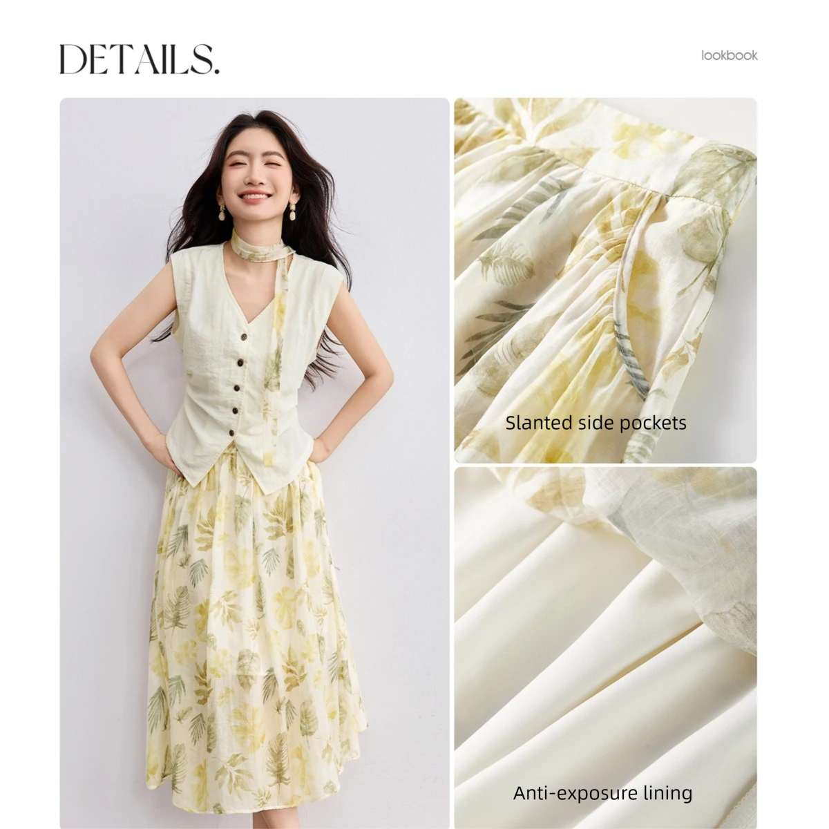 SENTUBILA Elegant Skirt Holida - مراجعة Midi Skirt Floral وسعره