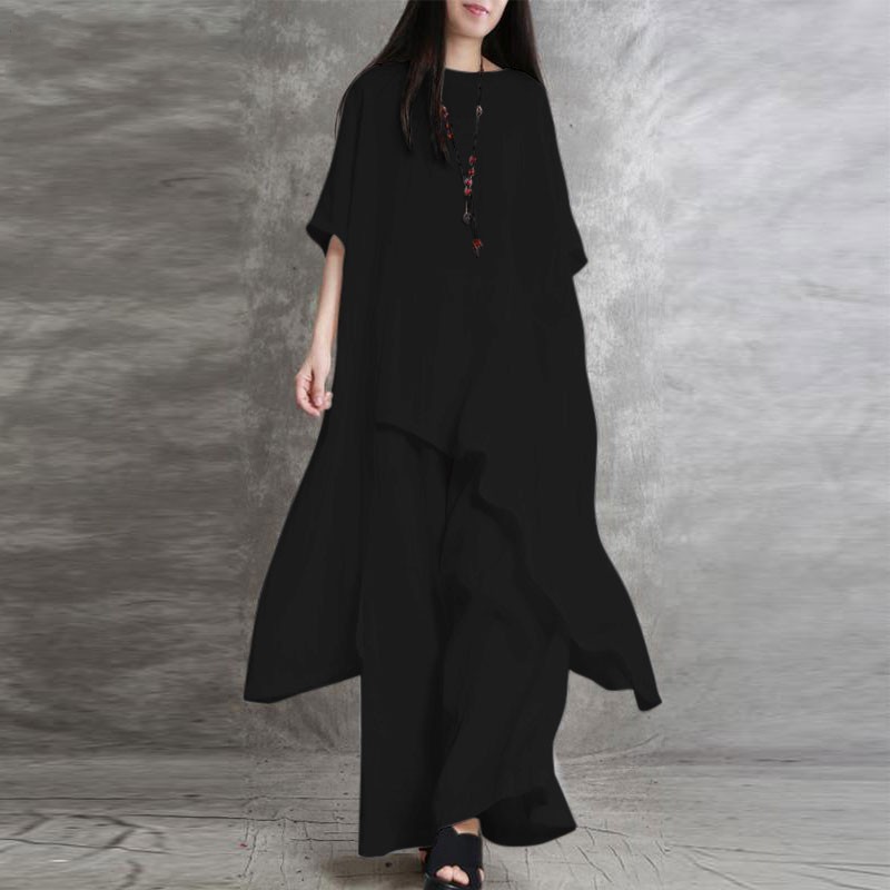 Women's Cotton Linen 2-piece S - مراجعة Linen Pant Wide وسعره