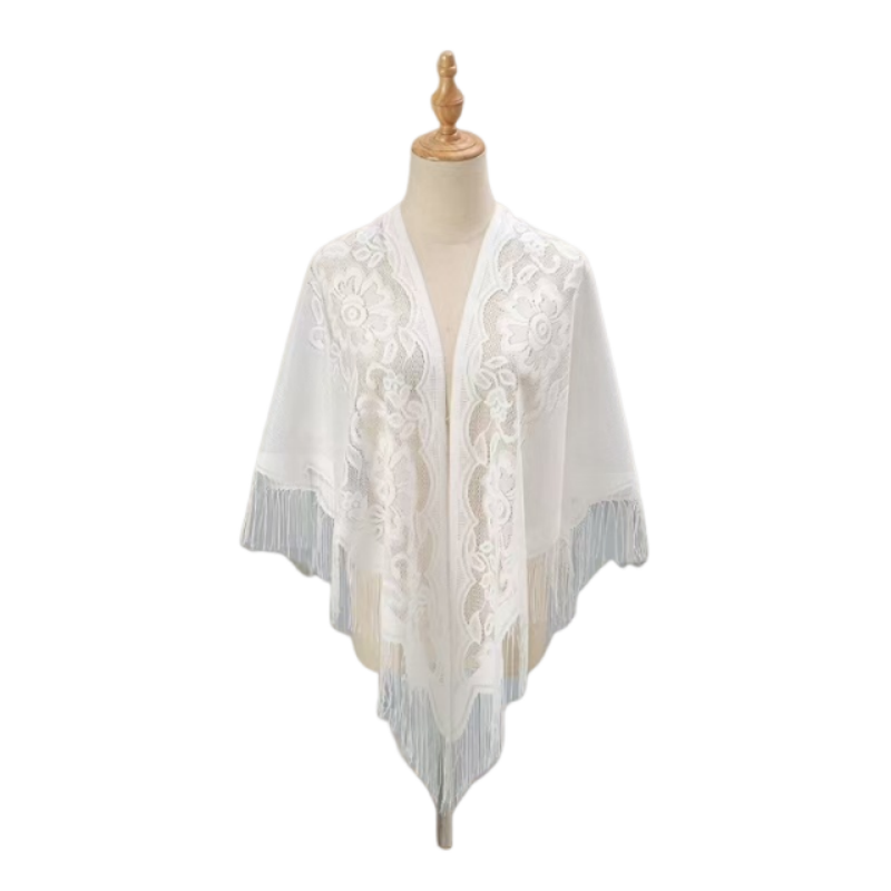 Floral Lace Shawl Wrap Women E - مراجعة Kimono Sheer Floral وسعره