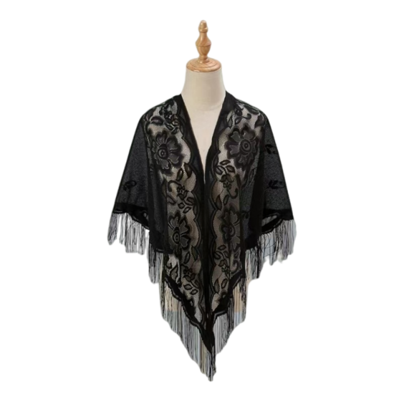 Floral Lace Shawl Wrap Women E - مراجعة Kimono Sheer Floral وسعره