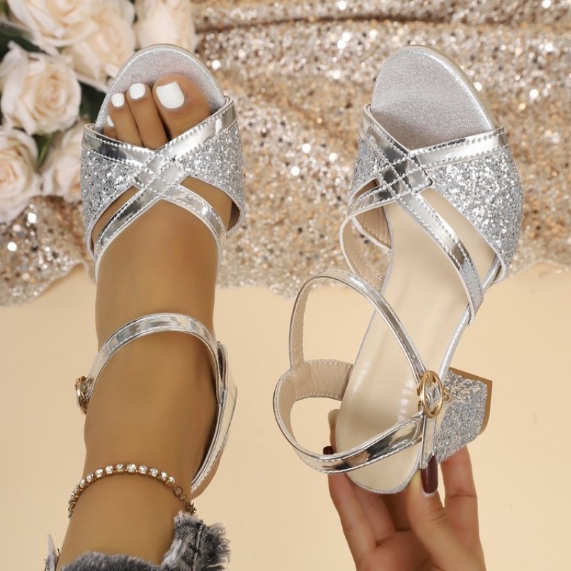Women Block Heels Sandals Gold - مراجعة Sandal Strappy Heeled وسعره