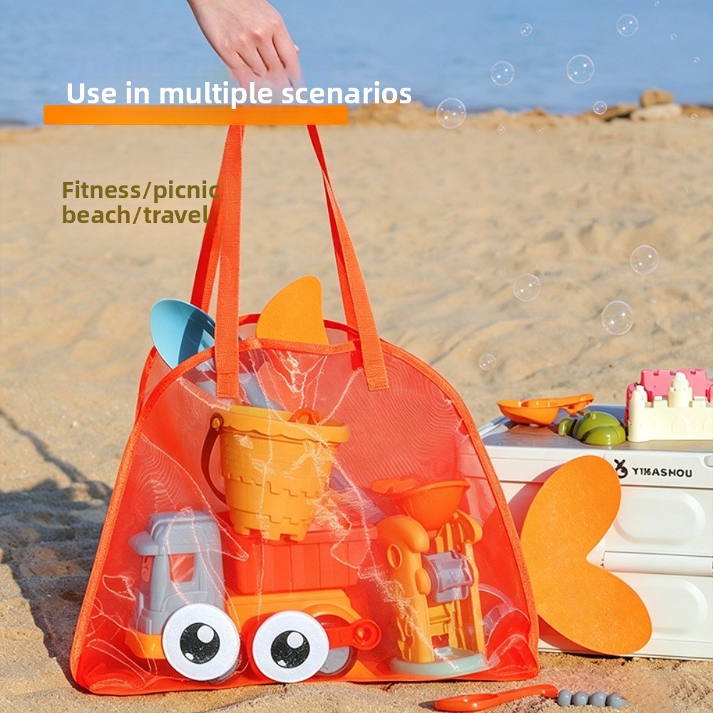 Kids Mesh Beach Bags Colorful  - مراجعة Tote Bag Beach وسعره