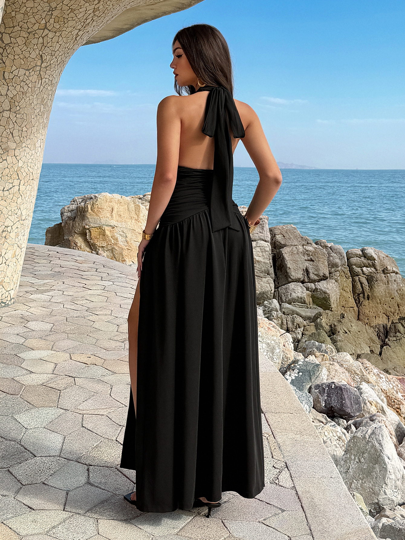 Women's Dress 2 Colors Halter  - مراجعة Maxi Dress Halter وسعره