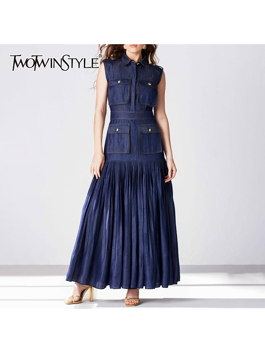 TWOTWINSTYLE Patchwork Pockets - مراجعة Linen Dress Wrap وسعره