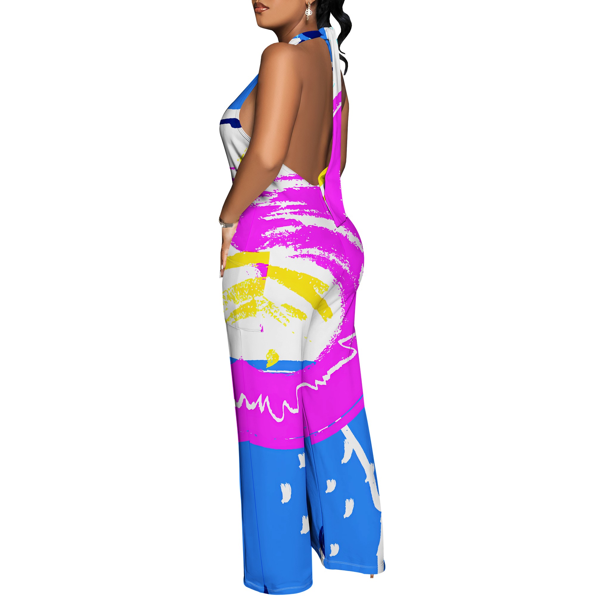 Bold Abstract Brushstroke Halt - مراجعة Maxi Dress Halter وسعره