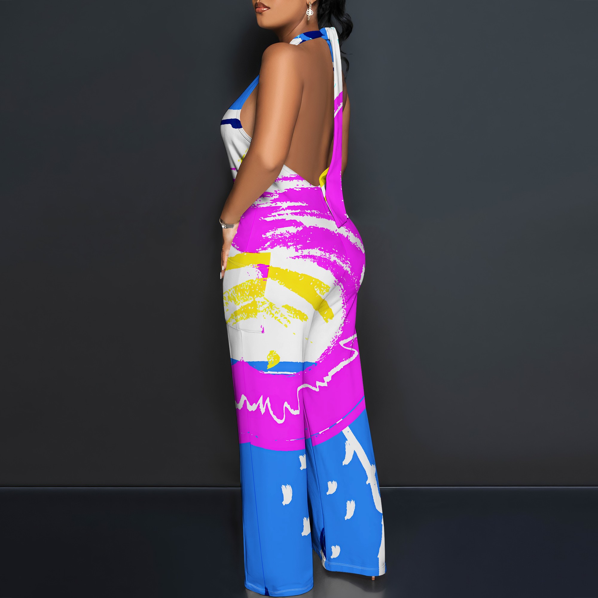 Bold Abstract Brushstroke Halt - مراجعة Maxi Dress Halter وسعره