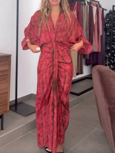 Summer Dress Women's Linen V N - مراجعة Linen Dress Wrap وسعره