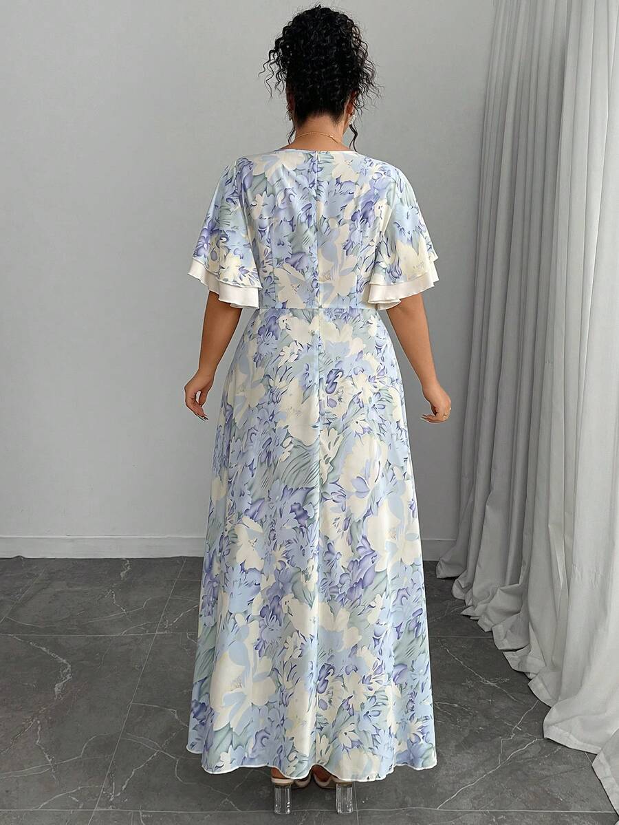 Plus Size Floral Print Square  - مراجعة Romper Floral Print وسعره