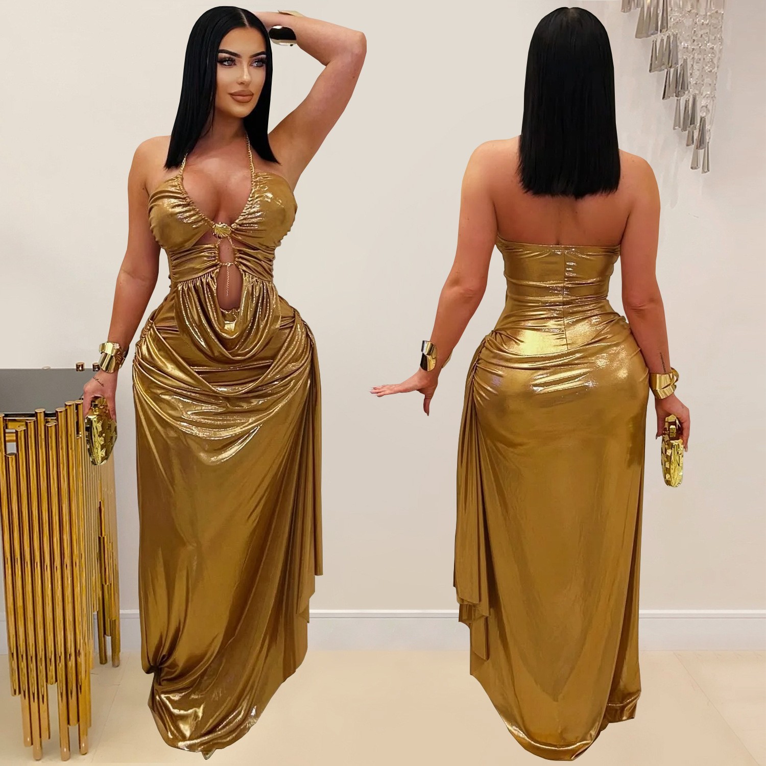 Wedding Guest Dress Evening Ha - مراجعة Maxi Dress Halter وسعره