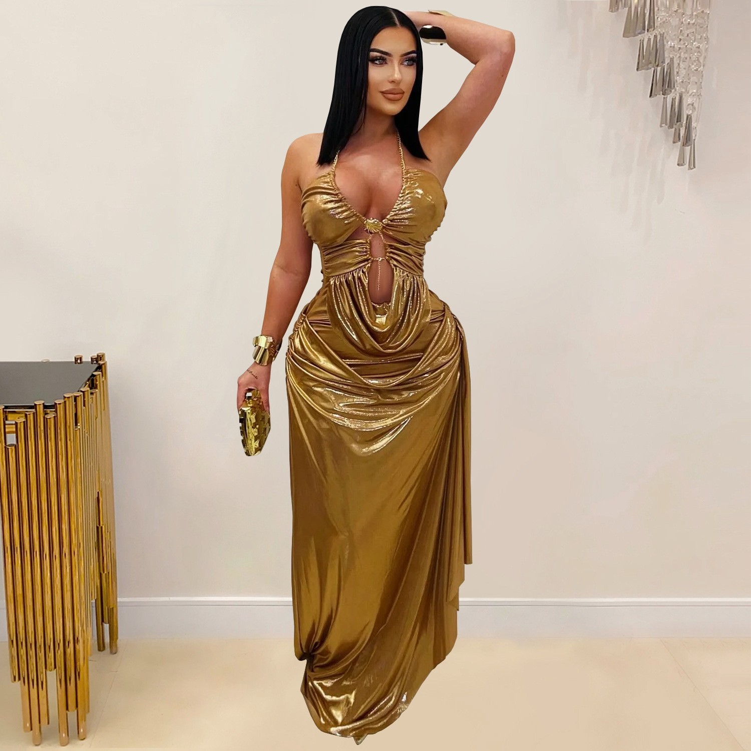 Wedding Guest Dress Evening Ha - مراجعة Maxi Dress Halter وسعره