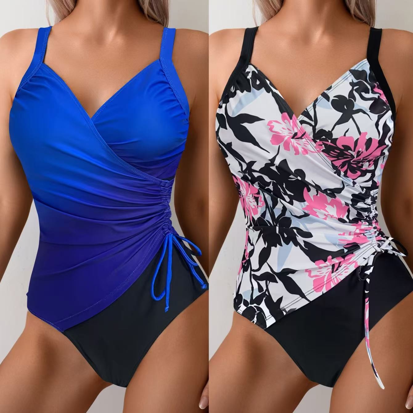Woman Tankini Tummy Control Bi - مراجعة Swimsuit Bikini Ruched وسعره