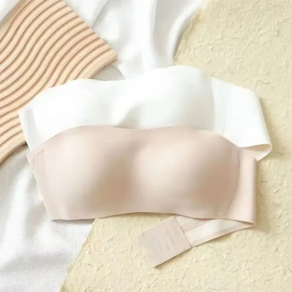Solid Color Strapless Wrapped  - مراجعة Bralette Triangle Set وسعره