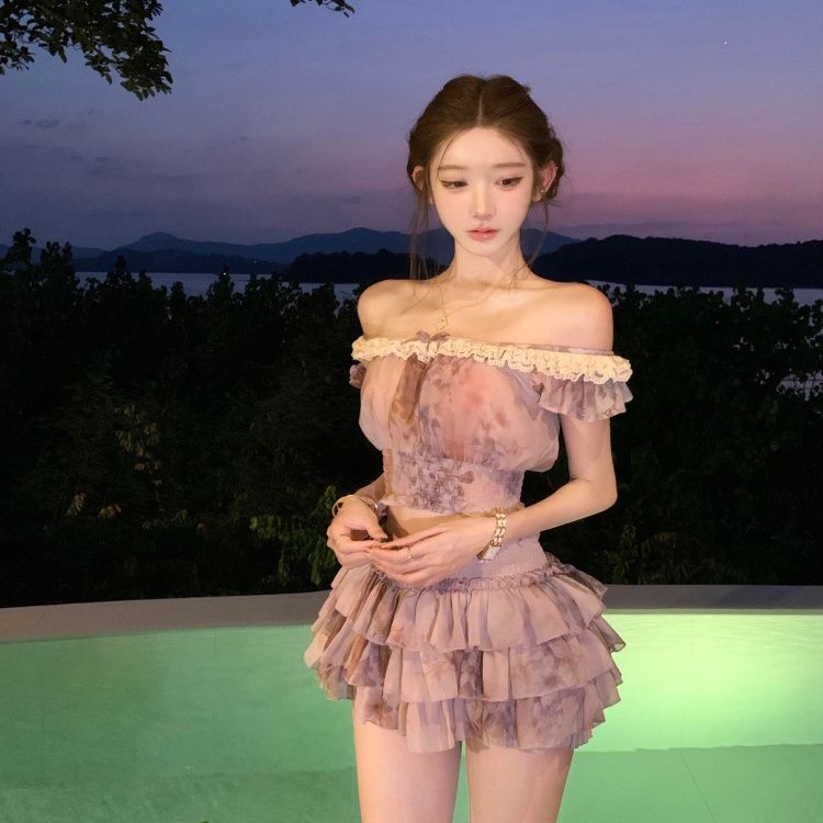 French Sweet Coquette Off Shou - مراجعة Romper Floral Print وسعره