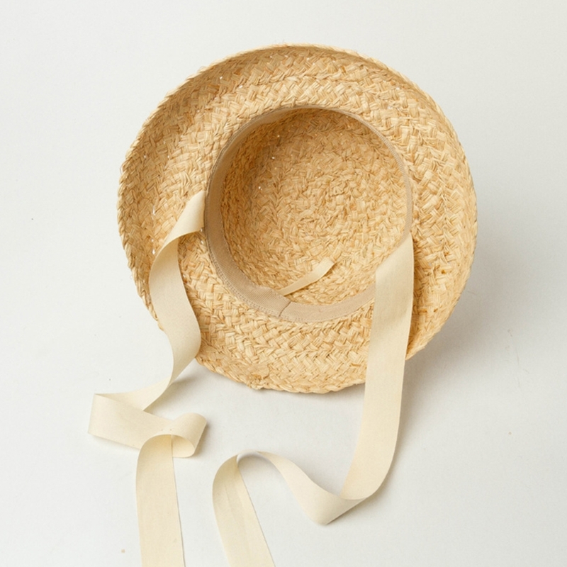 Handwoven Kids Straw  Cap Girl - مراجعة Hat Floppy Wide وسعره