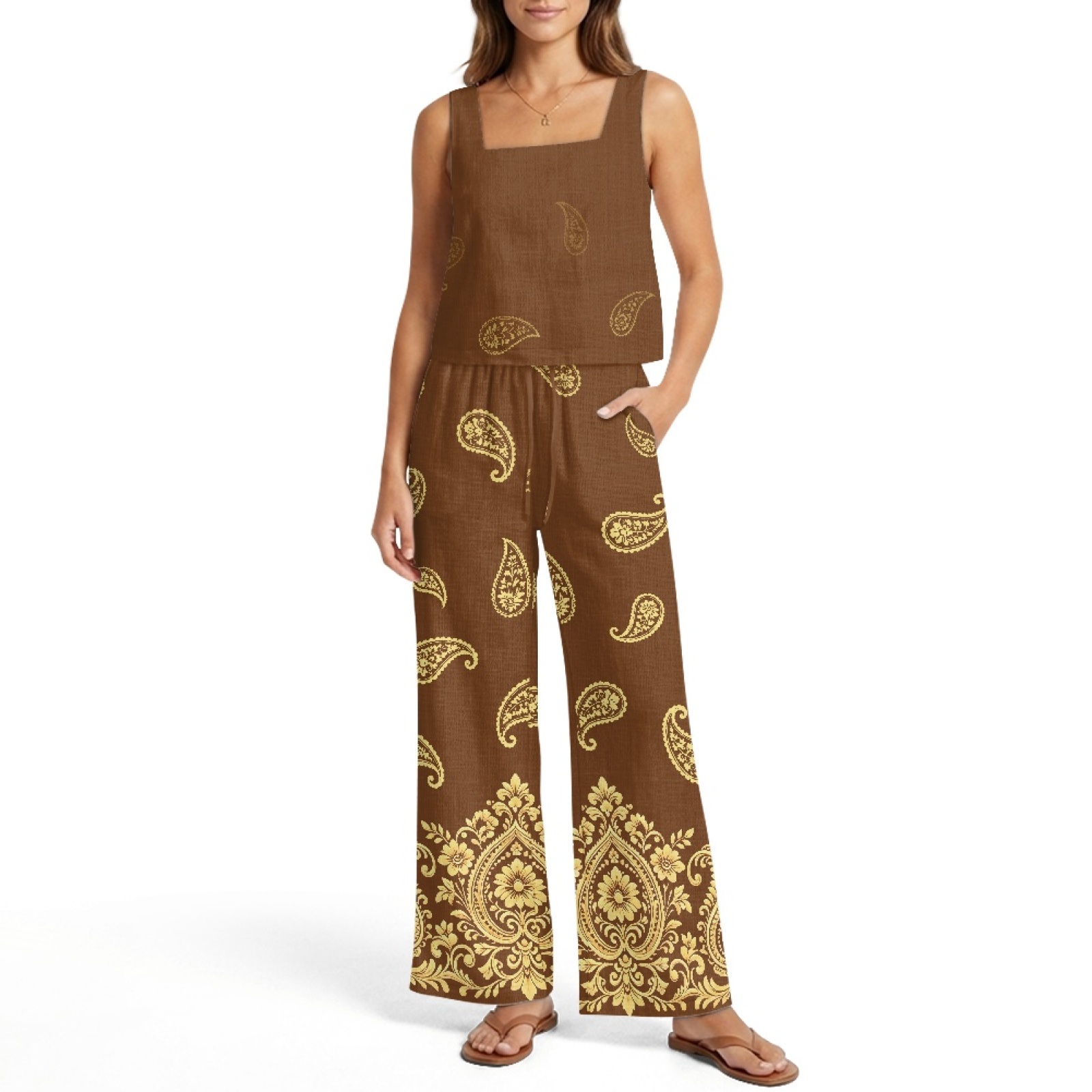 INSTANTARTS Women’s Linen Vest - مراجعة Linen Pant Wide وسعره