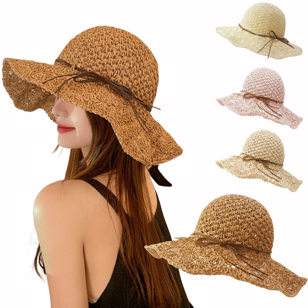 Handwoven Crochet Straw Hat Wi - مراجعة Hat Floppy Wide وسعره