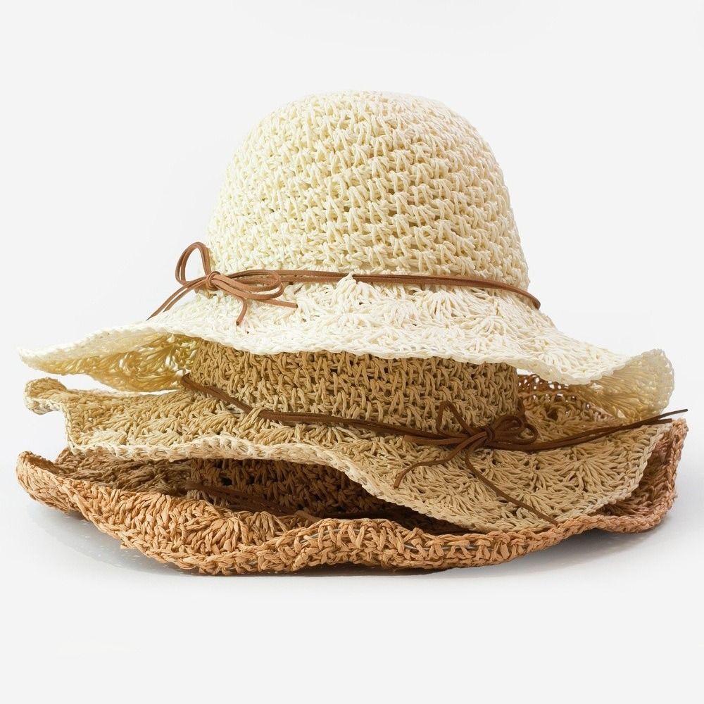 Handwoven Crochet Straw Hat Wi - مراجعة Hat Floppy Wide وسعره