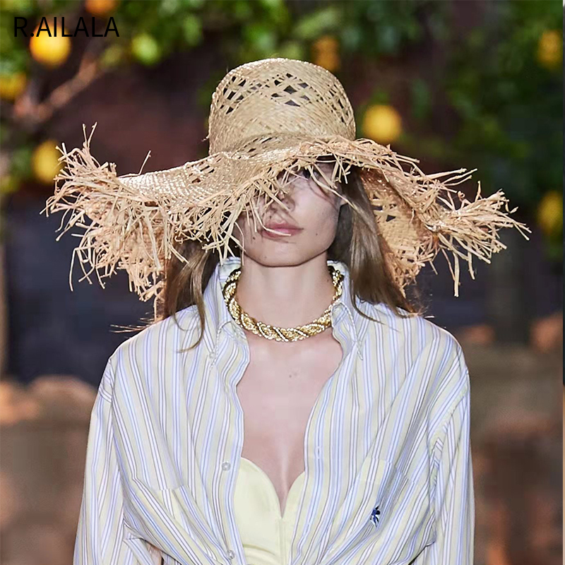 New Women Summer Natural Raffi - مراجعة Hat Floppy Wide وسعره