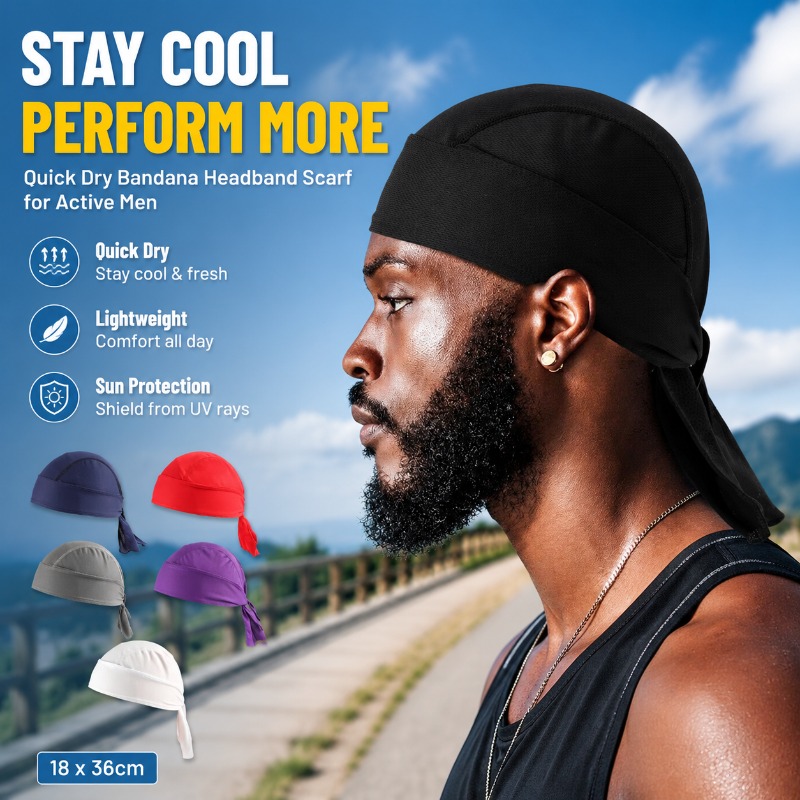 Quick Dry Polyester Bandana He - مراجعة Headband Summer Knit وسعره