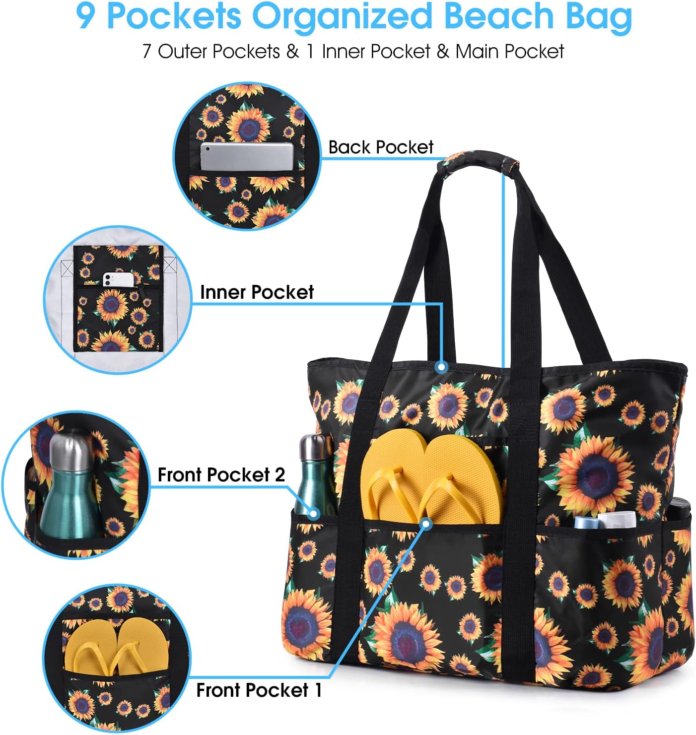 Large Beach Tote Bag for Women - مراجعة Tote Bag Beach وسعره