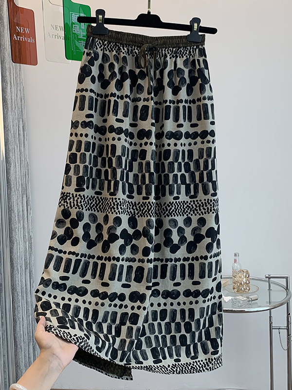 Retro Floral Print Loose Light - مراجعة Midi Skirt Floral وسعره