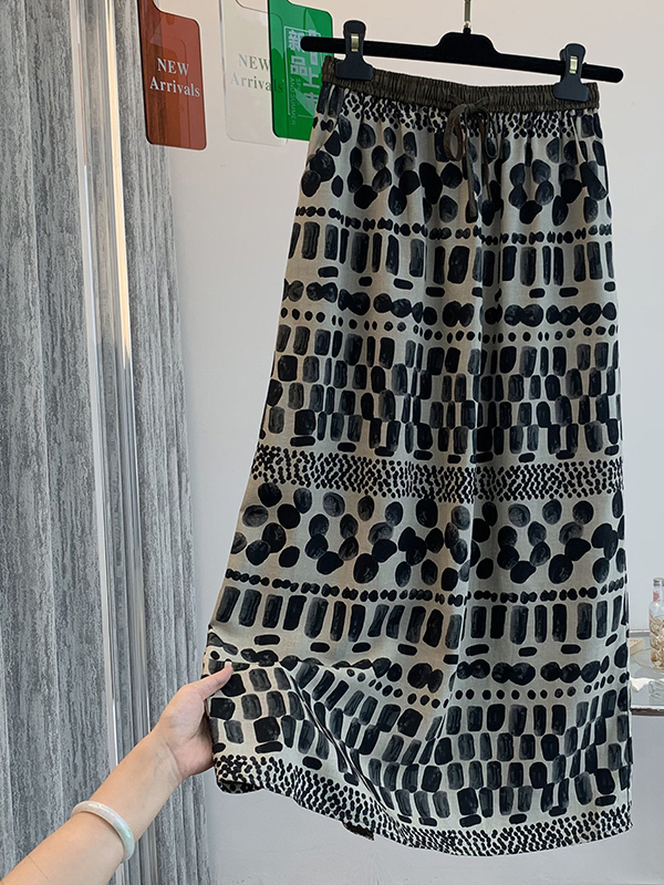 Retro Floral Print Loose Light - مراجعة Midi Skirt Floral وسعره