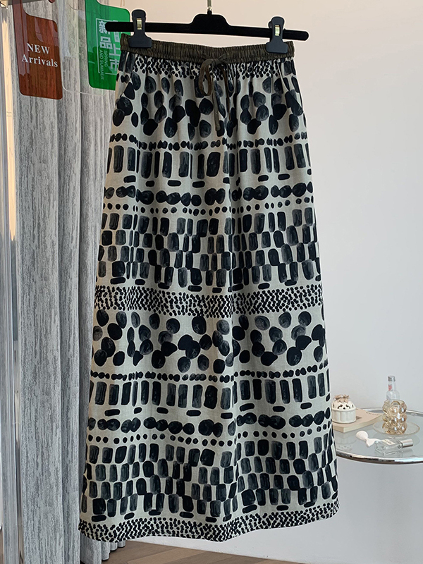 Retro Floral Print Loose Light - مراجعة Midi Skirt Floral وسعره