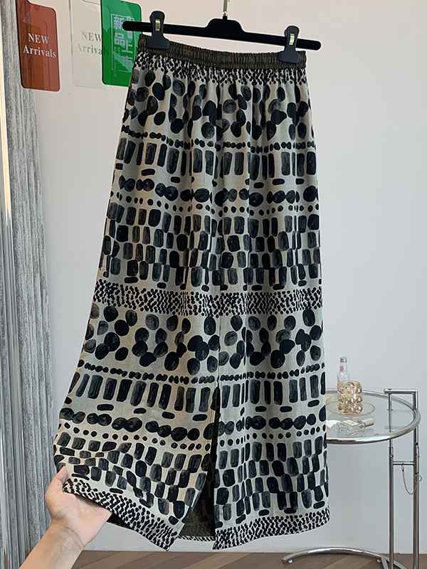 Retro Floral Print Loose Light - مراجعة Midi Skirt Floral وسعره