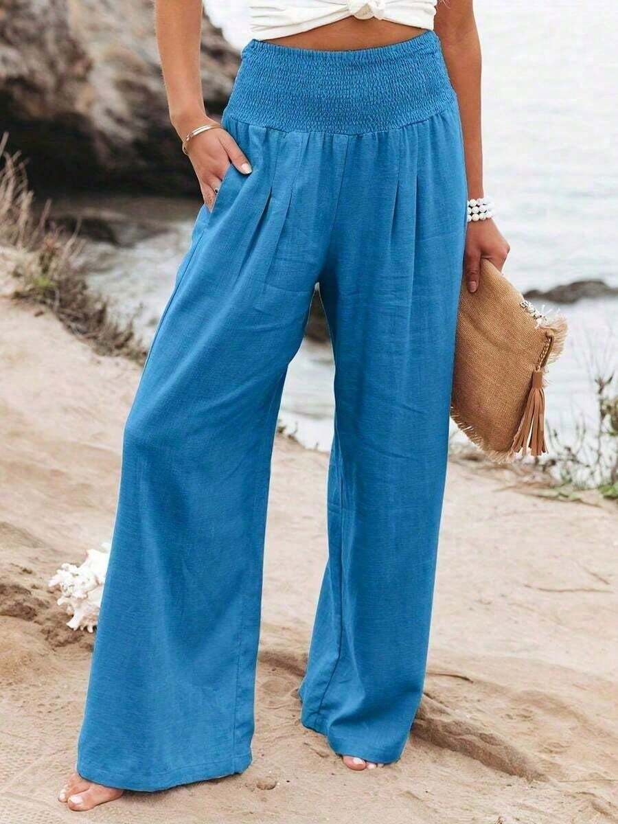 Loose High Waist Wide Leg Casu - مراجعة Linen Pant Wide وسعره