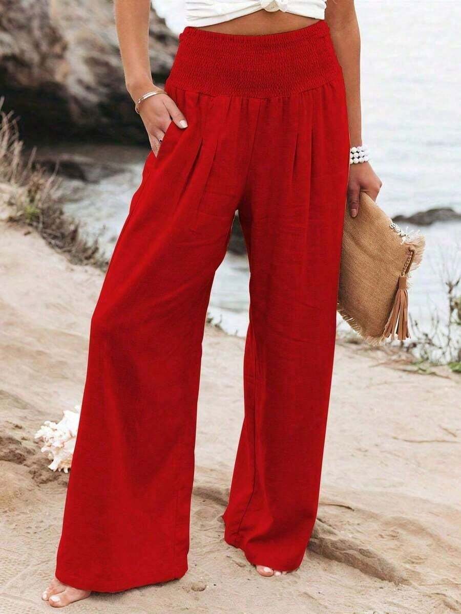 Loose High Waist Wide Leg Casu - مراجعة Linen Pant Wide وسعره