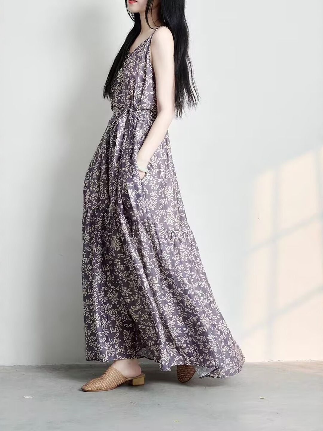 Elegant Japanese Style plus Si - مراجعة Linen Dress Wrap وسعره