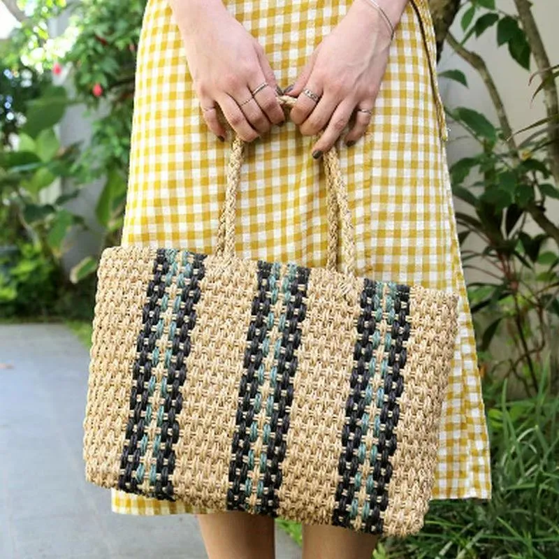 Straw Tote Bag Women One-Shoul - مراجعة Tote Bag Beach وسعره
