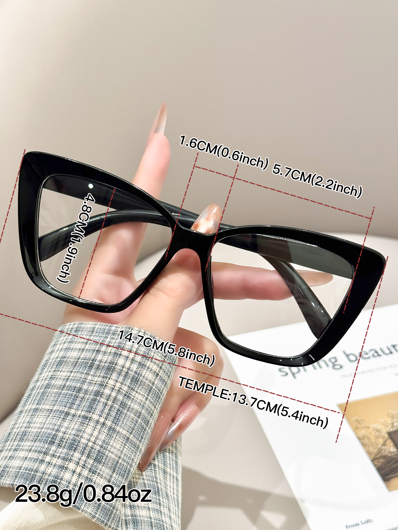 1pc daily fashionable black ca - مراجعة Sunglasses Cat Eye وسعره