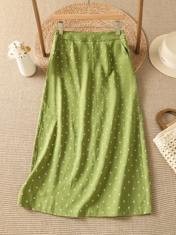 High Waist Floral Half Skirt T - مراجعة Midi Skirt Floral وسعره