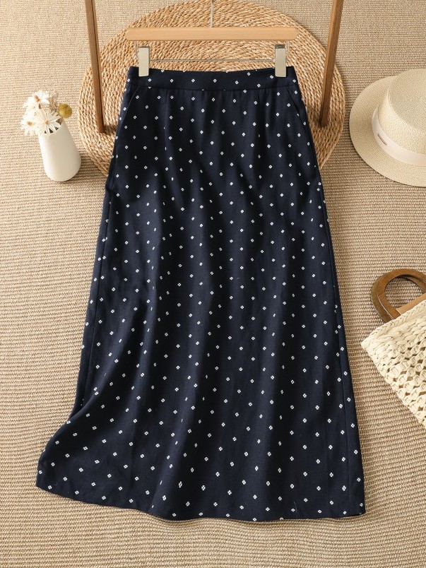 High Waist Floral Half Skirt T - مراجعة Midi Skirt Floral وسعره