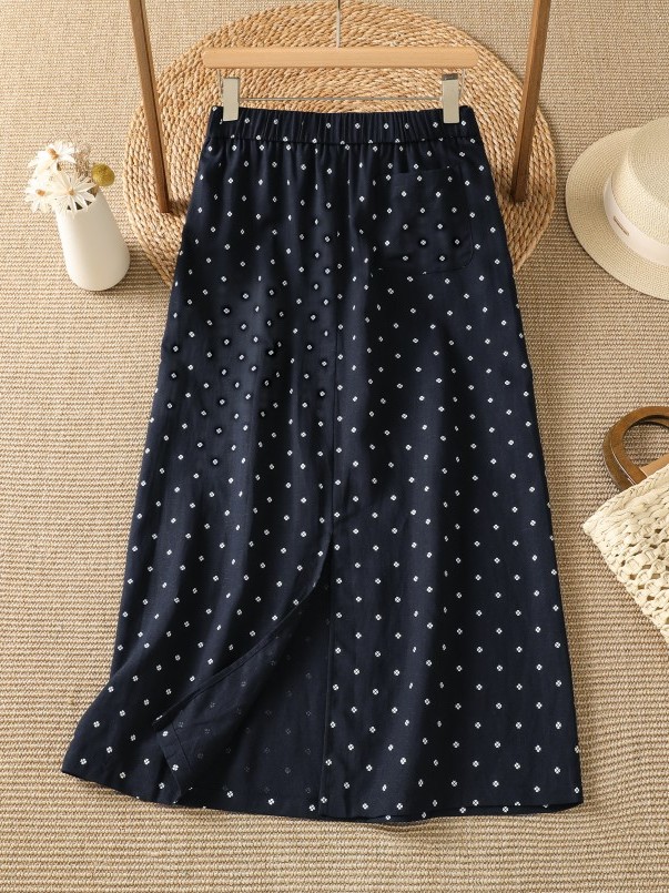 High Waist Floral Half Skirt T - مراجعة Midi Skirt Floral وسعره